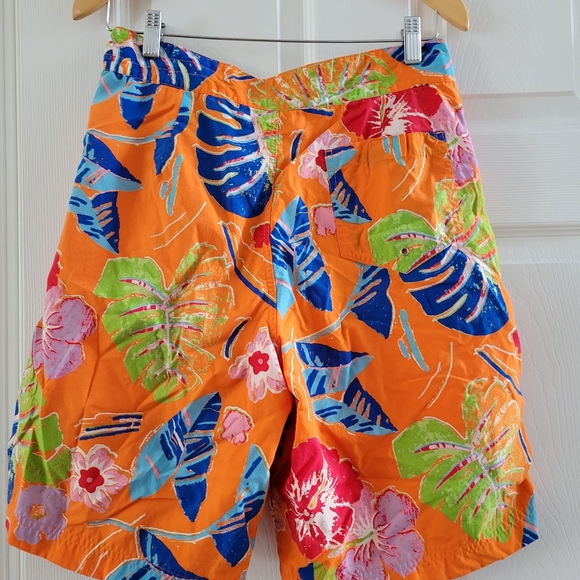 Vtg Polo Ralph Lauren Sport Mens Swim Shorts Sz 30 Floral - Picture 5 of 8